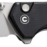 Civivi Knives C19059C-1 Brazen 3.46" Folding Tanto Plain Stonewashed D2 Steel Bladen Black Textured G10 Handle