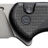 Civivi Knives C21006-1 Conspirator 3.48" Folding Plain Gray Stonewashed Nitro-V Steel Blade, Black Textured Micarta Handle