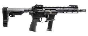 Alpha Foxtrot AA08X1HXX-XABK20 AFMG9  9mm Luger 20+1 7.50" Black QPQ Threaded Barrel, M-LOK Handguard, Black Anodized Aluminum Receiver w/Picatinny Rail, Black Polymer SB Tactical Brace, MFT Grip