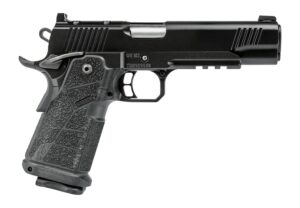 Kimber Mfg, Inc 3600301 DS Warrior  38 Super 20+1 5" Matte Stainless Barrel, KimPro Black Optic Cut/Serrated Slide, Black Stainless Steel Frame w/Beavertail & Picatinny Rail, Black Carbon Fiber Grip,