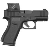 Glock PX4350B03FRMOS8A4 G43X MOS8 w/Aimpoint 9mm Luger 15+1 3.41" Black GMB Barrel, Black Steel Serrated w/Optic Slide, Black Polymer Frame w/Accessory Rail, Aimpoint COA 3.5 MOA Red Dot, Ambidextrous