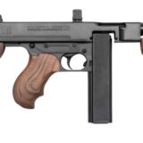 Thompson T1BSB 1927A-1 T1BSB Deluxe Carbine SBR 45 ACP 20+1 10.50" Blued Finned Barrel w/Compensator, Blued Steel Receiver, Walnut Vertical Grip Forend, Detachable American Walnut Buttstock & Grip