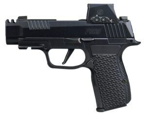 Sig Sauer P365 AXG LUXE w/Optic Micro-Compact 380 ACP 12+1 3.10" Black Barrel, Black Pearlescent Cerakote Stainless Steel Integrated Compensator/Optic Ready/Serrated Slide, Black Frame w/Picatinny Ra