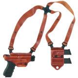 Galco MCII224 Miami Classic II Shoulder System Size Fits Chest Up To 56" Tan Leather Compatible w/Glock 17 Gen1-5/19 Gen1-5/22 Gen2-5 Right Hand