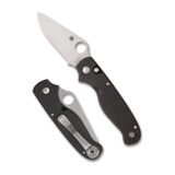 SPYDERCO BUTTONUP CF PE 3.27" BK/SLV