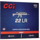 CCI AR Tactical Rimfire Ammuniton .22 LR 40 gr CPRN 1200 fps 300/ct