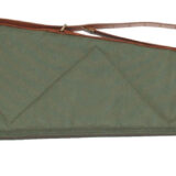 Bob Allen 14537 Canvas Rifle Case 44" Green Canvas w/ Quilted Flannel Lining Leather Sling & Self-Repairing Nylon Zipper