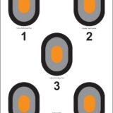 Action Target 530OC100 Bullseye  Bullseye Paper 23" x 35" Multi-Color 100 Per Box