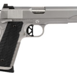 Dan Wesson 01824 Valor 45 ACP 8+1 5" Stainless Steel Barrel, Bead Blasted Serrated Stainless Steel Slide & Frame w/Beavertail & Picatinny Rail, Black G10 Grip, Ambidextrous