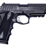 ATI GFXH45M FXH-45 Moxie 45 ACP 8+1 5" Black Match Grade SS Barrel, Black Parkerized Serrated Slide, Black Polymer Frame w/Beavertail & Picatinny Rail, Black Finger Groove Grip