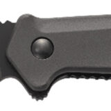 CRKT K500GKP Helical 3.52" Folding Tanto Plain Black Oxide D2 Steel Blade/ Black Aluminum Handle Includes Pocket Clip