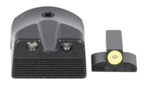 Meprolight USA 412183121 Hyper-Bright Green Tritium Yellow Outline Front Sight-Green Tritium Black Outline Rear Sight Kimber 1911 Slant