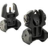 Meprolight USA 403220 FRBS Sight Set Black AR-15 Flip Up Orange Tritium Front/Green Tritium Rear