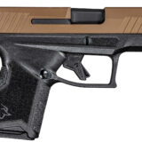 Taurus 1GX4M93E GX4 Micro-Compact 9mm Luger Caliber with 3.06" Barrel, 11+1 Capacity, Black Finish Frame, Serrated Coyote Cerakote Steel Slide &  Interchangeable Backstrap Grip Includes 2 Mags