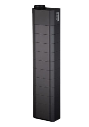 SilencerCo SU823 Salvo 12 2.21" x 2.96" Black Aluminum/Stainless Steel