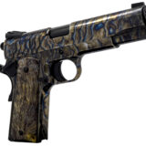 Dickinson LLC DCKSN45FS 1911 Premium Fireball 45 ACP 9+1 5" Black Steel Barrel, Fireball Serrated Aluminum Slide, Fireball Steel Frame, Wood Grip
