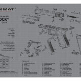 TekMat TEKR17GLOCKG4GY Glock Gen 4 Cleaning Mat Gray Rubber 11"x17" Glock Gen 4 Parts Diagram