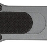 CobraTec Knives CALI952GRYDNS California 952 *CA Compliant 1.75" OTF Drop Point Plain Black Stonewashed D2 Steel Blade, 3" Gray Anodized Aluminum Handle