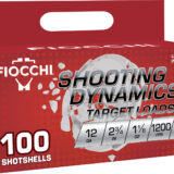 Fiocchi 12SDB188 Shooting Dynamics 12Gauge 2.75" 1 1/8oz 8Shot 100 Per Box/2 Case