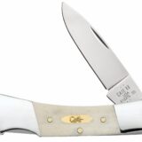 Case 11026 Lockback  Folding Drop Point Plain Tru-Sharp SS Blade, Smooth Natural Bone Handle
