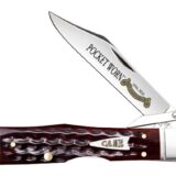 CASE 55236 CHEETAH CUB POCKET WORN MAHOGANY BONE