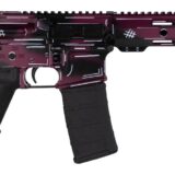 Shark Coast Tactical SCC07053ANBCHY-P Anime-15 5.56 NATO 30+1 10.50" Black Nitride Threaded Barrel, Black Cherry Cerakote Aluminum Receiver w/Picatinny Rail, Polymer SB Tactical SBA3 Brace, Magpul MOE