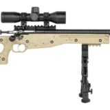 Crickett KSA2143 My First Rifle CPR 22 LR 1rd 16.13" Carbon Fiber Threaded Barrel, Picatinny Rail Receiver, Adj Bipod Forend, Tan w/Black Webbing Thumbhole