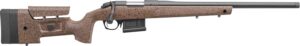 Bergara Rifles B14S3515C B-14 HMR 25 Creedmoor 5+1 24" Graphite Black Cerakote Threaded Barrel & Drilled & Tapped Receiver, Tan w/Black Flecks Adj Cheek & LOP Mini-Chassis Synthetic Stock, Right Hand