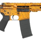 Shark Coast Tactical SCC07329TOPOR-P Topography 5.56 NATO 30+1 10.50" Black Nitride Threaded Barrel, Aluminum Receiver w/Picatinny Rail, M-LOK Handguard, Polymer SB Tactical SBA3 Brace, Polymer Grip