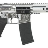 Shark Coast Tactical SCC07374DOD-P Day of the Dead 5.56 NATO 30+1 10.50" Black Nitride Threaded Barrel, Aluminum Laser Engraved Receiver w/Picatinny Rail, M-LOK Handguard, Polymer SB Tactical SBA3 Br