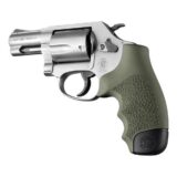 Hogue Overmolded Rubber Full Size Monogrip S&W Round Butt J-Frame Revolvers OD Green