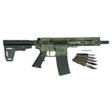 Great Lakes AR-15 Pistol .223 Wylde 30rd Magazine 7" Barrel Lichen Green with 5 OTF 3-1/2" Blade Knives