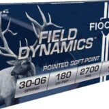 Fiocchi Field Dynamics Rifle Ammunition 30-06 Sprg 180 gr PSP 2700 fps 20/ct
