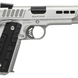 Kimber Mfg.,inc 3000429 Rapide Frost 10mm Auto 8+1 5" Black DLC Stainless Steel Barrel, Kimpro II Silver Lightening Cut/Serrated Stainless Steel Slide & Frame w/Beavertail, Black G10 Grip