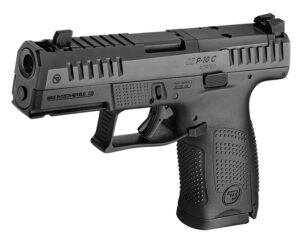 CZ-USA 01578 P-10 C Compact Frame 9mm Luger 10+1 4.02" Black Nitride Barrel, Black Nitride Steel Optic Ready/Serrated Slide, Black Polymer Frame w/Accessory Rail, Interchangeable Backstrap Grip