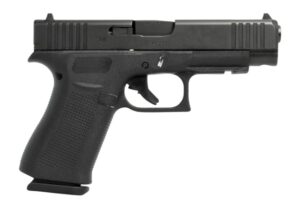 Glock PA4850203FR G48  Slim Compact 9mm Luger 15+1 4.17" Black GMB Barrel, Black nDLC Optic Ready/Serrated Steel Slide, Black Polymer Frame w/Beavertail & Front Rail, Black Textured Polymer Grip, Righ