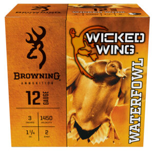 Browning Ammo B193421232 Wicked Wing  12Gauge 3" 1 1/4oz 2Shot 25 Per Box/10 Case