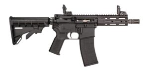 Tippmann Arms A101175 M4-22 Micro Elite SBR 22 LR 25+1 7" Black Parkerized Threaded Barrel, Matte Black Aluminum Receiver w/Picatinny Rail, M-LOK Handguard, Black Adjustable Polymer Stock, Black Gen2