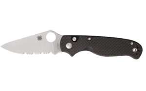 SPYDERCO BUTTONUP CF PS 3.27" BK/SLV